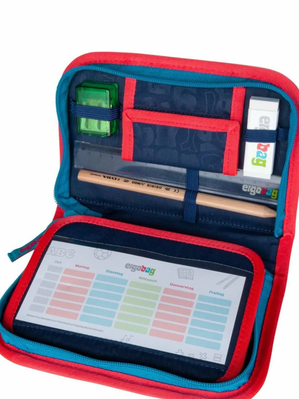 ergobag Jungen|Mädchen<Kinder Schulranzen - maxi Set blau uni