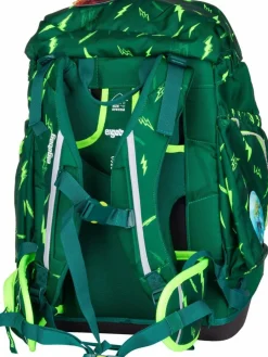 ergobag Jungen|Mädchen<Kinder Schulranzen - maxi Set LUMI grün uni