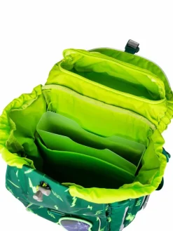 ergobag Jungen|Mädchen<Kinder Schulranzen - maxi Set LUMI grün uni