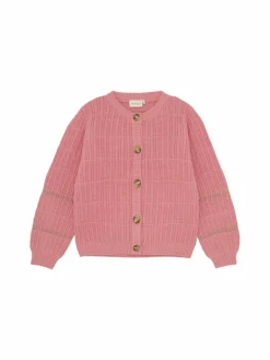 Minymo Jungen|Mädchen<Kinder Strickjacke - MICardigan rosa gestreift