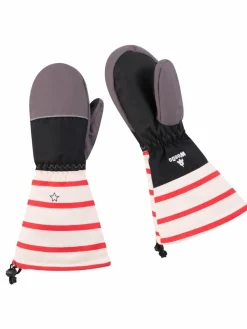 WeeDo Jungen<Kinder Unisex Handschuhe schwarz gestreift