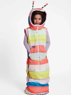 WeeDo Jungen<Kinder Unisex Schlafsackweste weiß gemustert