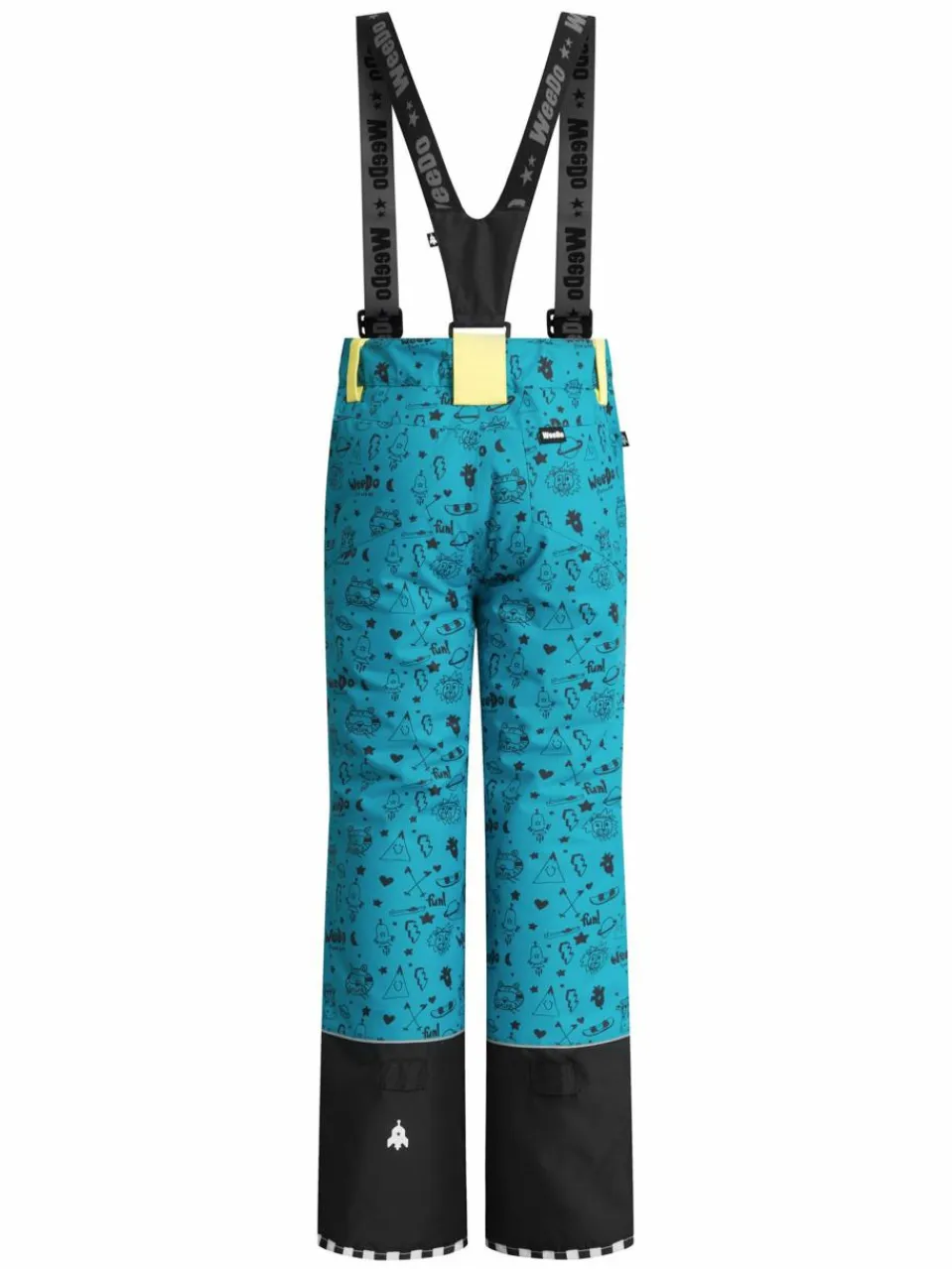 WeeDo Mädchen<Kinder Unisex Schneehose blau bedruckt