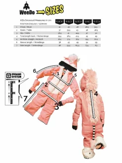 WeeDo Mädchen<Kinder Unisex Skioverall braun gemustert