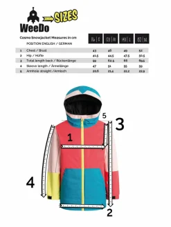 WeeDo Mädchen<Kinder Unisex Winterjacke mehrfarbig gemustert
