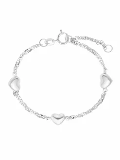 amor Mädchen<Mädchen Armband silber uni