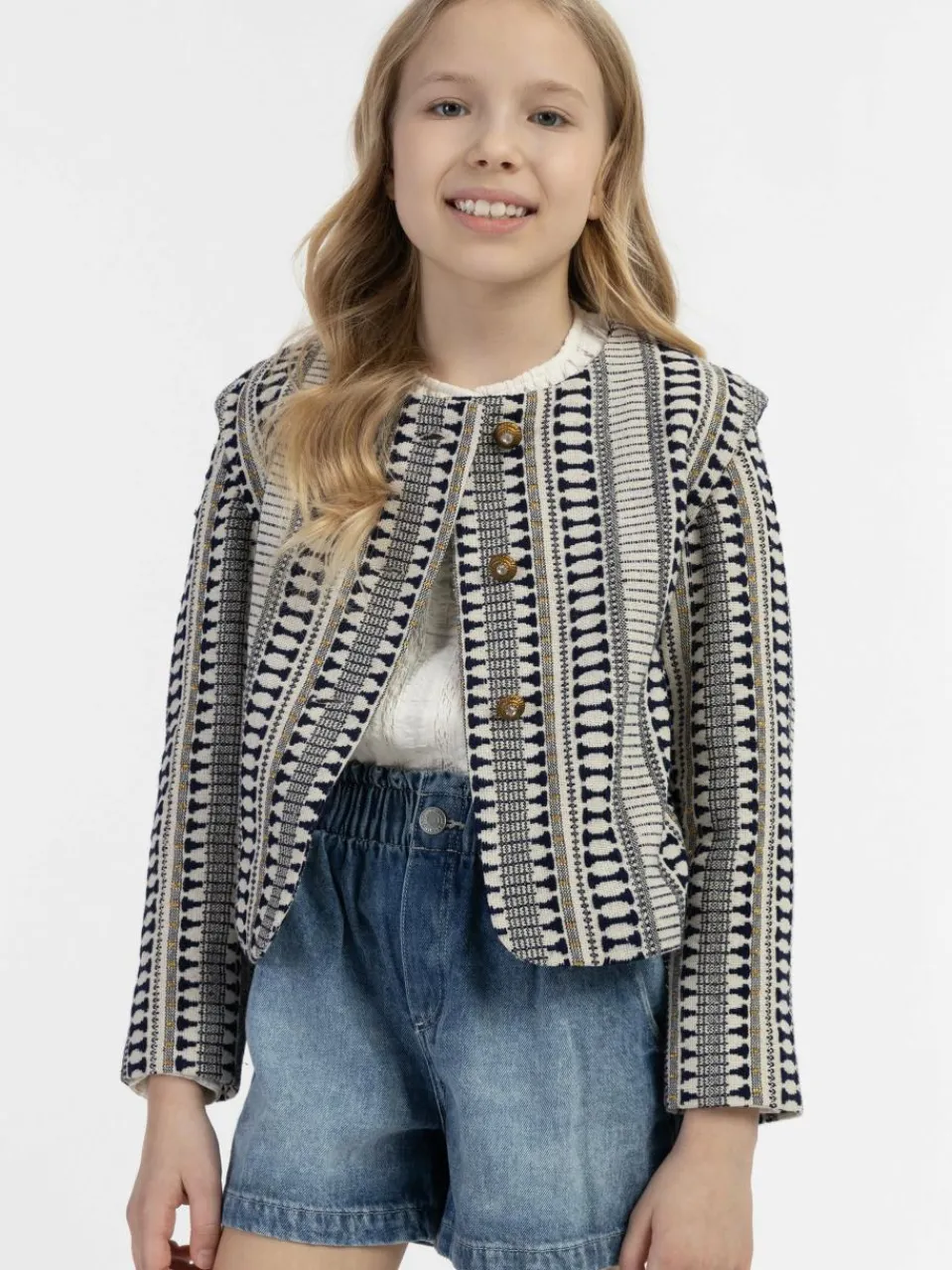 IZIA Mädchen<Mädchen Blazerjacke marine gemustert