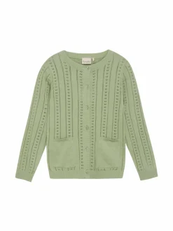 Minymo Mädchen<Mädchen Cardigan - MIKnit grün gemustert