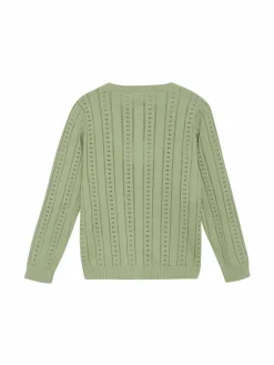 Minymo Mädchen<Mädchen Cardigan - MIKnit grün gemustert