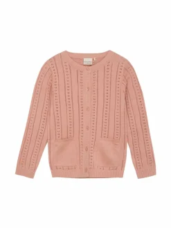 Minymo Mädchen<Mädchen Cardigan - MIKnit rosa gemustert