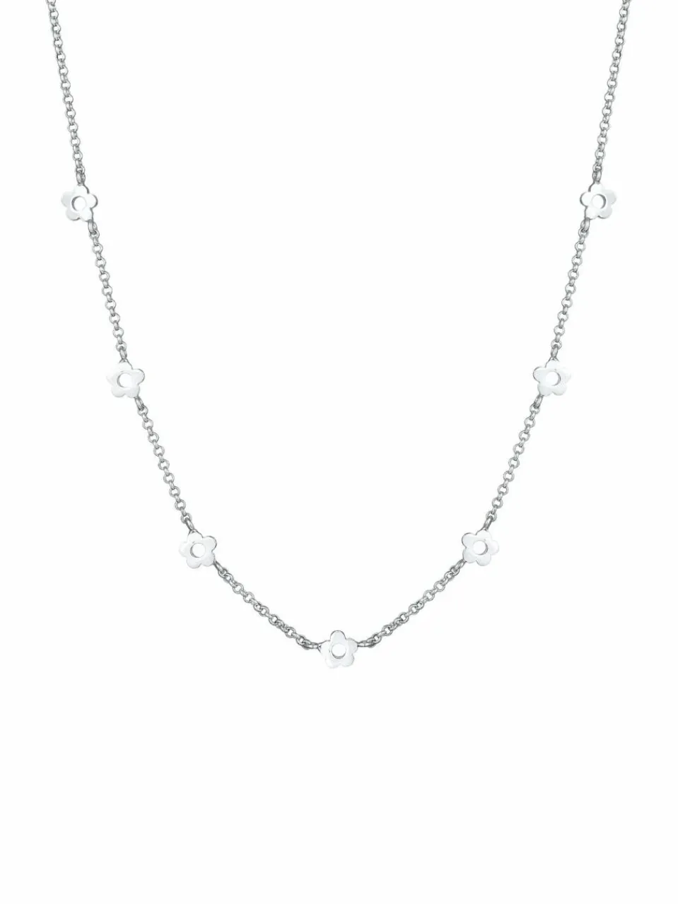 Elli Mädchen<Mädchen Halskette silber uni