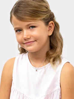 Elli Mädchen<Mädchen Halskette silber uni