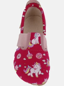 Living Kitzbühel Mädchen<Mädchen Hausschuh - Candy Einhorn pink gemustert