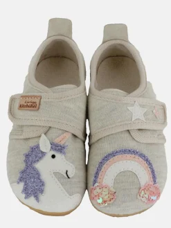 Living Kitzbühel Mädchen<Mädchen Hausschuh - Einhornzauber beige gemustert