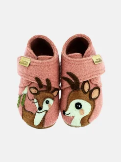 Living Kitzbühel Mädchen<Mädchen Hausschuh - Schurwolle orange uni