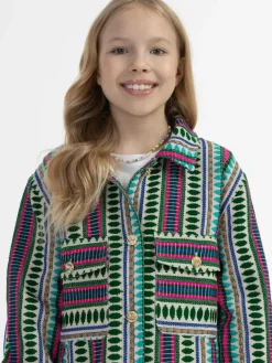 IZIA Mädchen<Mädchen Hemdjacke türkis gemustert