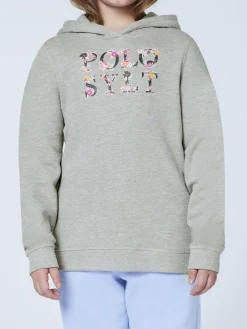 Polo Sylt Mädchen<Mädchen Hoodie hellgrau grau bedruckt