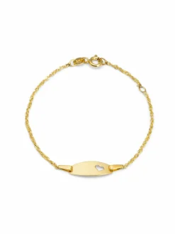 amor Mädchen<Mädchen Identarmband gold uni