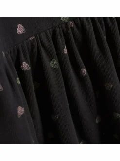 Minymo Mädchen<Mädchen Jerseykleid schwarz gemustert