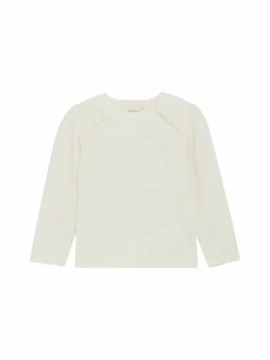 Minymo Mädchen<Mädchen Langarmshirt weiß gemustert