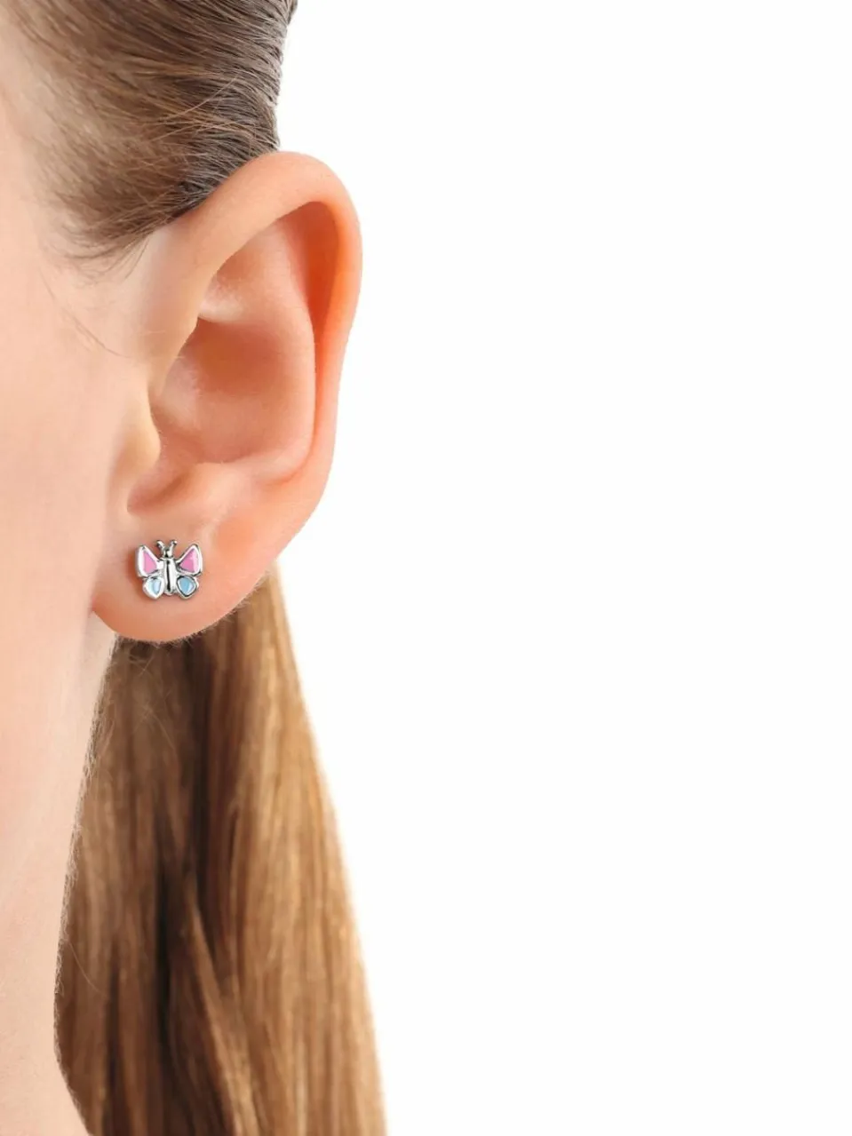 amor Mädchen<Mädchen Ohrstecker silber uni