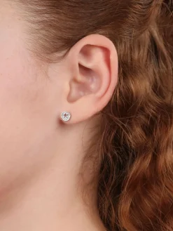 s.Oliver Mädchen<Mädchen Ohrstecker weiß uni