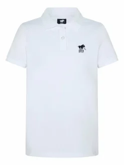 Polo Sylt Mädchen<Mädchen Polo Shirt weiß blau uni