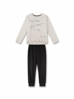 Sanetta Mädchen<Mädchen Pyjama beige bedruckt