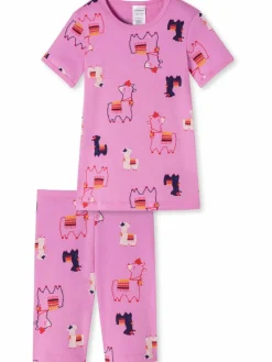 Schiesser Mädchen<Mädchen Pyjama - Natural Love Organic Cotton rosa bedruckt