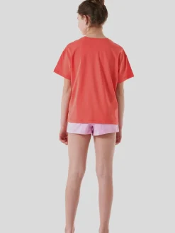 Schiesser Mädchen<Mädchen Pyjama - Organic Cotton rot bedruckt