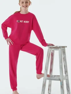 Schiesser Mädchen<Mädchen Pyjama - Teens Nightwear pink bedruckt