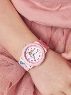 Prinzessin Lillifee Mädchen<Mädchen Quarzuhr weiß gemustert