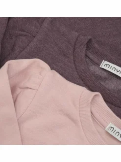 Minymo Mädchen<Mädchen Rundhalspullover rosa uni