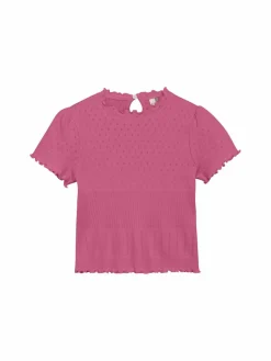 En Fant Mädchen<Mädchen Rundhalsshirt - ENT-shirt pink strukturiert
