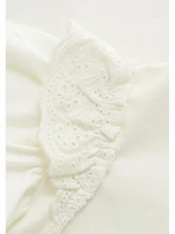 En Fant Mädchen<Mädchen Shirttop - ENT-shirt weiß uni