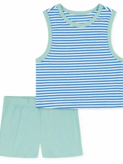 Schiesser Mädchen<Mädchen Shorty - Nightwear blau gestreift