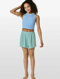 Schiesser Mädchen<Mädchen Shorty - Nightwear blau gestreift