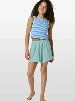Schiesser Mädchen<Mädchen Shorty - Nightwear blau gestreift