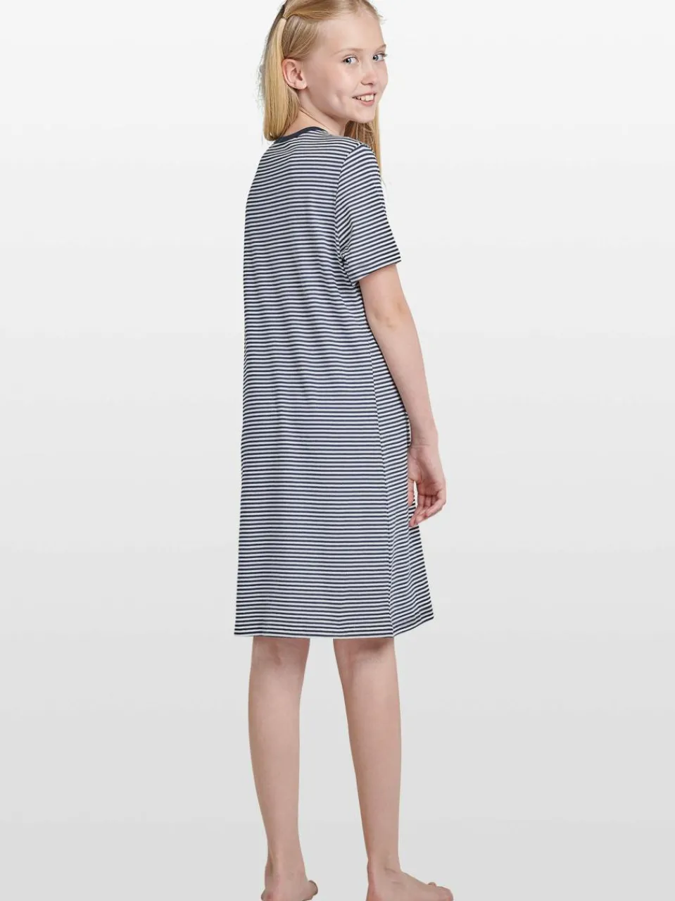 Schiesser Mädchen<Mädchen Sleepshirt - Basic Kids blau bedruckt