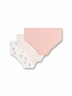 Sanetta Mädchen<Mädchen Slip 3er Pack rosa gestreift