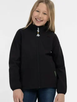 Schmuddelwedda Mädchen<Mädchen Softshelljacke - recyceltes Material schwarz uni