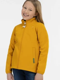 Schmuddelwedda Mädchen<Mädchen Softshelljacke - recyceltes Material gelb uni