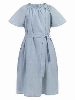 Dreimaster Mädchen<Mädchen Sommerkleid blau gestreift