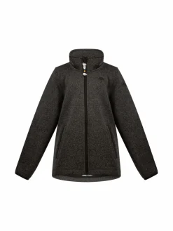 Schmuddelwedda Mädchen<Mädchen Strickfleecejacke schwarz meliert