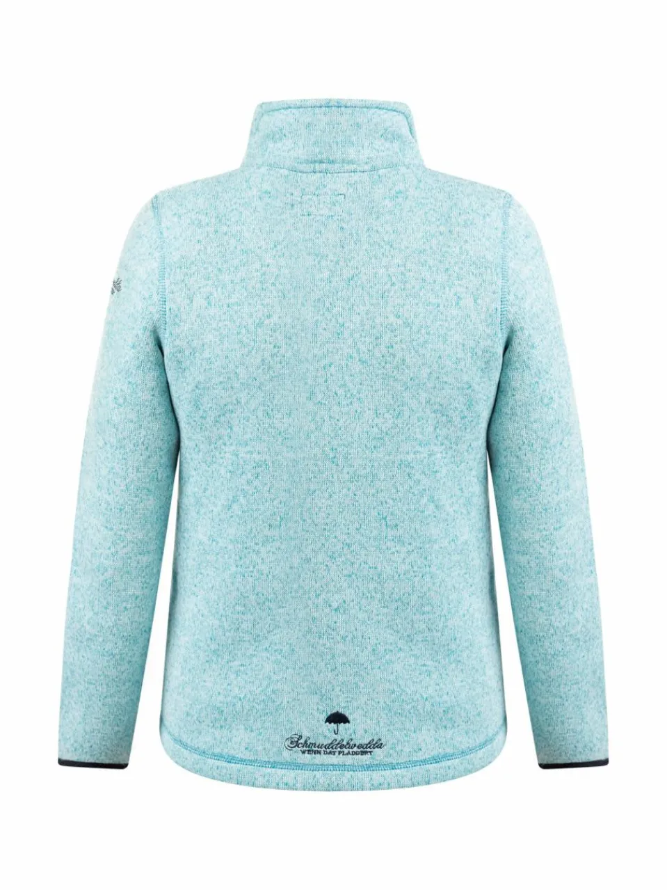 Schmuddelwedda Mädchen<Mädchen Strickfleecejacke hellblau meliert