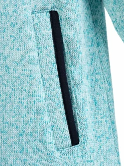Schmuddelwedda Mädchen<Mädchen Strickfleecejacke hellblau meliert