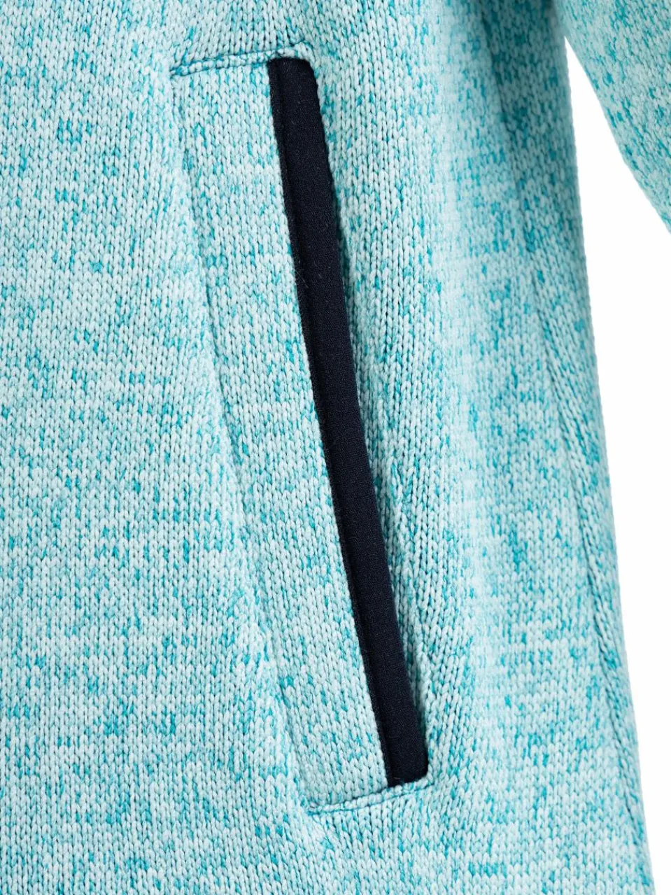 Schmuddelwedda Mädchen<Mädchen Strickfleecejacke hellblau meliert