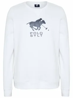 Polo Sylt Mädchen<Mädchen Sweatshirt weiß blau bedruckt