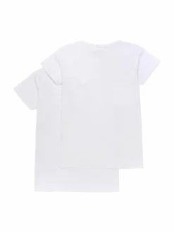 Minymo Mädchen<Mädchen T-Shirt weiß uni