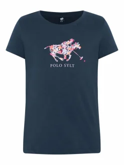 Polo Sylt Mädchen<Mädchen T-Shirt marine blau bedruckt
